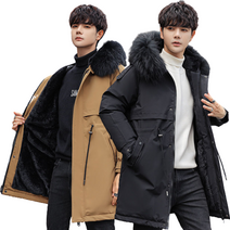 남성 후드 기모자켓 롱 방한자켓 패딩 방한작업복 바람막이 방한 근무복