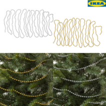 이케아 빈테르핀트 크리스마트 트리 장식 진주 가랜드 5m, 색상, 실버