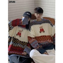 봉황 캐시미어 크리스마스 디자인감 겨울 도톰 니트 남녀 커플룩 스웨터 겨울 상의