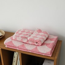 수건 소프트 견고함 다양한컬러 화려 체크 작은꽃 타올 세수 빅사이즈 목욕타월 섬세한 순면 엔틱, T06-물고기비늘 무늬 핑크 YMWM, C02-37x140cm