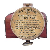 남편 선물 각인 나침반 남편을 위한 기념일 결혼 장거리 남자친구 약혼녀 선물 I Miss You 관계 (#6 to My Husband), #4 To My Husband