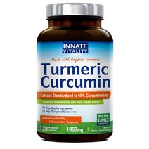 Innate Vitality Organic Turmeric Curcumin with BioPerine 이네이트 바이탈리티 커큐민 강황 120베지캡슐