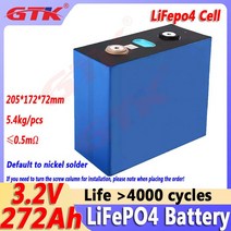 Gtk 3.2V 셀 310AH 280AH liFePO4 리튬 철 인산염 배터리 12V 24V 48V, 05 1pcs 272Ah