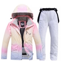 스키복 상하세트 스노우 보드복 세트 상하의 스노우보드 스키웨어 여성 컬러 매칭 후드 두꺼운 따뜻한 방수 방풍 여성 보드 재킷 바지 정장