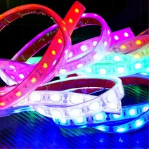 플랙시블 12V 6발 3칩 LED바 RGB 10cm 거실조명 램프, 검정띠 RGB 10cm 기본연결발송