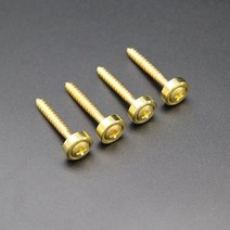 일렉트릭 기타 베이스용 4pcs 기타 넥 고정 장착 나사 페룰 부싱 및 볼트, 4pcs 골드