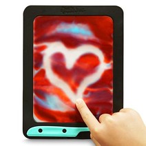 DoodleJamz JellyBoards — 무독성 감각 젤로 채워진 스퀴시 드로잉 패드 - 지저분해지지 않는 피젯 아트 - ASMR - 끝없는 예술적 작품을 위해 재사용 가능 (, Red on Blue Gel