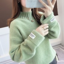 티티웍스 여성용 보들보들 두꺼운 터틀넥 스웨터 니트 (추천사이즈 44~55)