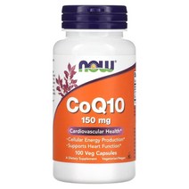 Now Foods (나우 푸드) NOW Foods CoQ10 150mg 베지 캡슐 100정, 3개