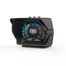 자동차 HUD 헤드 업 디스플레이 OBD2 GPS 듀얼 모드 다기능 OBD LCD 대시 보드 슬로프 미터 속도계 A450 악기, [01] Black, 1개