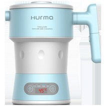 주방용 가전 New mi Hurma-휴대용 전기 주전자 주방 끓는 물 홈 여행 접이식 800ML 커피, 01 파란_02 미국