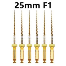 치과 용 금 유연한 엔도 로타리 파일 열 활성화 근관 작동 치열 교정 25mm NITI Dentist Tool, 25mm F1, 11 25mm F1