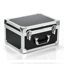 알루미늄 탑박스 85 대용량 배달통 초강력하고 내구성이 강한 두꺼운 도구 상자 및 장비 디스플레이 도구 상자 거품이있는 보관 가방, 거품이 있는 검은색, 370-280-210mm