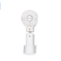 엑타코 대용량 보조 배터리 휴대용 선풍기 + 충전 크래들, ECTACO4400, 크림화이트