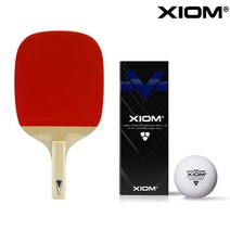 [참피온] 참피온 V1.2 펜 홀더 라켓 탁구공 3개 세트 CTRCH1301R12_SET3BA, 라켓+볼 3