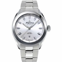 Alpina AL-240SS4E6B 남성용 알피너 스위스 쿼츠 스포츠 시계 스테인리스 스틸 스트랩 실버 21 -, Stainless/ Silver Dial
