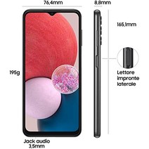 Samsung Galaxy A13 Android 스마트폰 6.6인치 Infinity-V 디스플레이 Android 12 4GB RAM 및 64GB 내장 메모리² 5 000mAh³ 배터리 블랙-32861, 검은색, 4/64GB