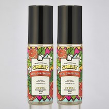 스멜리(SMELLY) 실내&섬유용 룸앤패브릭 탈취제 방향제 60ml 5종 택1 x 2병, 리얼그레이프프룻