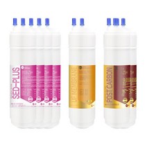 WPU-B100C 1년세트 필터테크 정수기필터호환 프리미엄플러스 단방향 9인치 (UF), 없음