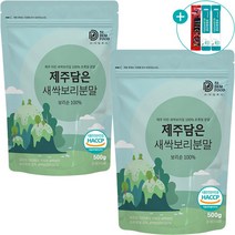 제주 새싹보리 분말 HACCP 인증 국산 어린 새싹 보리 잎 보리새싹 가루 대용량 500g, 2개