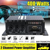 가정용 코인노래방 기계 휴대용 길거리공연 찬양 반주기 부스 ak380ak370ak170 800w 전력 증폭기 오디오 노래방 홈 시어터 증폭기 2 채널 블루투스 클래스 d 증폭기, 1-검은색
