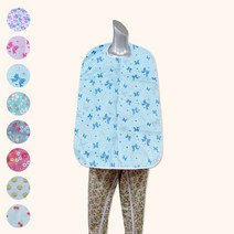 노인 턱받이 성인 앞치마 방수 어른 요양원 환자용 이쁜 간병 식사 8color (민트꽃잎), 블루리본