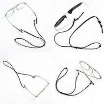 TWKL 스웨이드 길이조절 안경줄 5P세트 블랙