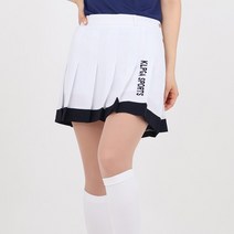 지니골프 여름골프스커트 여성골프웨어 밑단배색 빅주름골프치마