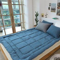 [다올] 침대패드 보다 5cm 두께 알러지케어 사계절 매트리스 이불 침대토퍼 슈퍼싱글/퀸, 블루