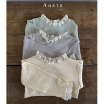 아일렛티셔츠 키즈 돌 6개월 베이비 촬영룩 북유럽아기옷 아오스타