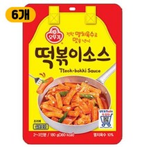 캠핑용 여행용 황금레시피 떡볶이소스 180g_테스트 오뚜기, 6개