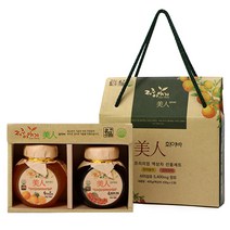 제주이야기 미인 화이바 꼬마 액상차 2종 선물세트, 한라봉차 200g + 오미자차 200g, 13세트
