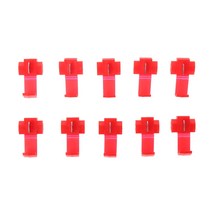 10pcs 2 핀 T 모양 와이어 케이블 커넥터 터 터미널 스카치 잠금 와이어 클립 전선 커넥터 용 크림프, 빨간색