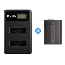 무료 NP-FW50 LCD 듀얼 충전기+배터리 A6000 A5100