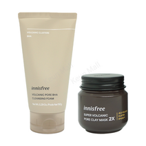이니스프리 화산송이 2종 (모공 바하 클렌징폼 150g + 수퍼 화산송이 모공 마스크 2X 100mL)