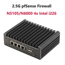 노트북 부속 소프트 라우터 pfSense 방화벽 산업용 팬리스 미니 PC 4x 인텔 25G i226 HD20 OPNsense PVE ESXi K31 N5105 N6000, 48.16GB DDR4 256GB NVMe - Inte