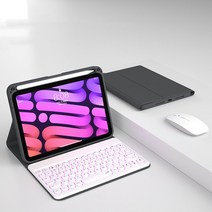 매직키보드 스마트키보드 매직 트랙 패드 호환 IPad 미니 6 케이스 백라이트 키보드 커버 세대 8.3 2021 스, 한개옵션2, 13 black light keycaseM, 01 Spanish