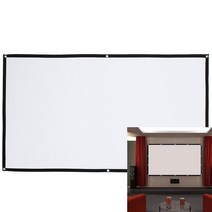 이동형 빔프로젝터 스크린 159X90CM 대형스크린 벽걸이스크린 캠핑용스크린
