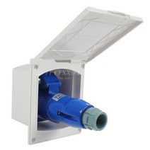 rv부품 suv부품 카라반악세사리 호환용부품 1632a 외부 플러시 후크 업 전원 콘센트 캠핑카 트레일러 플러시 입구 소켓 자동차 액세서리, 16a 흰색 소켓, 16A white socket