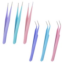 칼라 핀셋 일자핀셋 커브핀셋, 커브핀셋 (색상랜덤)