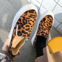 [KT알파쇼핑]스타일리쉬 슬립온 스니커즈 레오파드 데일리 패션