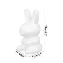 계묘년 2023 토끼장식 발렌타인 데이 선물 3cm 거품 장미 토끼 모델링 diy 폴리스티렌 스티로폼 거품 토끼 장식 부활절 결혼 선물 조형물, 토끼-1 개