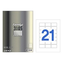 폼텍 LC-3105 주소용라벨 레이저 반투명 라벨지 21칸 10매, 상세페이지 참조