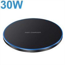 고속 무선 충전기 아이폰 14 13 12 프로 맥스 11 XS XR X 8 USB C 30W 삼성 S22 S21 S20 인덕션 충전 패드, 옵션-06.30W Black