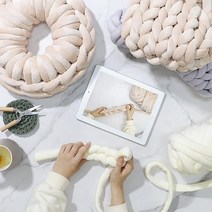 뜨개 만들기 핑거니팅 가방만들기 취미생활 심심할때 다양함 핸드메이드, 500g 다크그레이