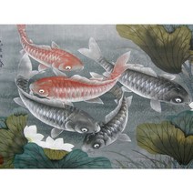 돈들어오는 우드 직소퍼즐 비단잉어 자손번창 재물증가 연꽃잉어도 가로형 풍수그림 집콕취미 개업선물 성인 스트레스 해소 동물 조각퍼즐 모음 15종, 비단잉어퍼즐선택04, 1000