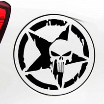주유구 해골 데칼 튜닝 스티커, 1개, 그레이(대)