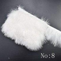 공예품을 위한 새로운 화이트 타조 거위 꿩 깃털 DIY 깃털 트리밍 프린지 바느질 옷 파티 장식, 1M 8-10cm 2