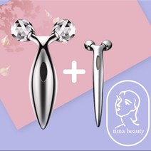 티마뷰티 얼굴마사지 기구 기계 브이라인 경락 페이스 이영애 롤러 리프팅 이중 사각 턱 선 윤곽, 1세트