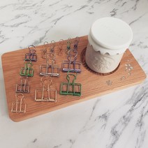 쇼팡 더블클립 모양클립 와이어클립 북마크 바인딩 집게 디자인 클립 모음, 1개, 12.와이어 집게s(19mm)-그린
